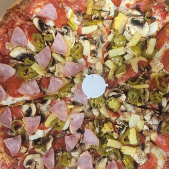 Dematteo's - XL pizza , extra sauce, pepperoni, mushroom, jalapeno, pineapple. - Pizza Near Me - Riverside, California Dematteo's - XL pizza , extra sauce, pepperoni, mushroom, jalapeno, pineapple. - Pizza Near Me - Riverside, California