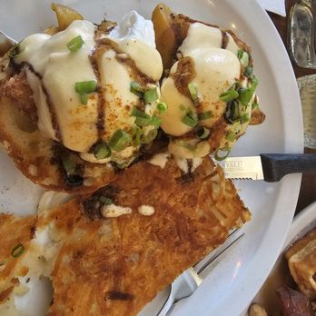 Jam Cafe - Crispy brie and rosemary peaches benedict - Breakfast & Brunch Near Me - Victoria, British Columbia Jam Cafe - Crispy brie and rosemary peaches benedict - Breakfast & Brunch Near Me - Victoria, British Columbia
