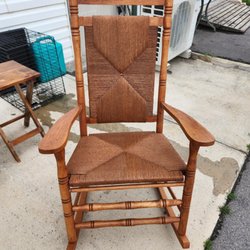 Solid oak rocker well made very sturdy! 100.00