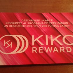 KIKO - Tarjeta de fidelización.