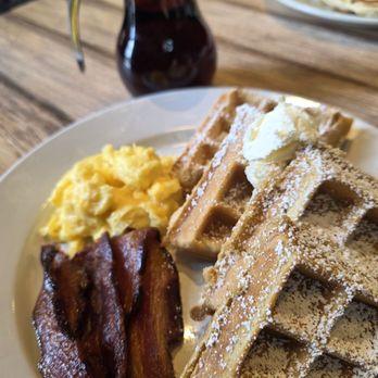 Two Eggs! - McDonough - Applewood thick & tassy bacon with waffles, suyrp and butter - Breakfast & Brunch Near Me - Hampton, Georgia Two Eggs! - McDonough - Applewood thick & tassy bacon with waffles, suyrp and butter - Breakfast & Brunch Near Me - Hampton, Georgia