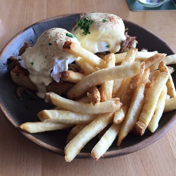 Chef's Playground Eatery - Veal eggs benny (switched fries for hashbrowns) $11.50 - Comfort Food Near Me - Richmond, British Columbia