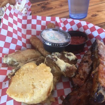 Tail O'the Pup - Sample appetizers: wings, mozzarella sticks, cornbread, & ribs! Super tasty! - Barbeque Near Me - Ray Brook, New York Tail O'the Pup - Sample appetizers: wings, mozzarella sticks, cornbread, & ribs! Super tasty! - Barbeque Near Me - Ray Brook, New York