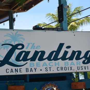 The Landing Beach Bar - The Landing Sign - New American Near Me - Christiansted, Virgin Islands The Landing Beach Bar - The Landing Sign - New American Near Me - Christiansted, Virgin Islands