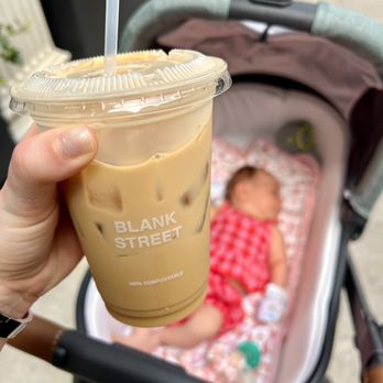 Blank Street Coffee - small iced oat latte with strawberry - Coffee & Tea Near Me - New York, New York Blank Street Coffee - small iced oat latte with strawberry - Coffee & Tea Near Me - New York, New York