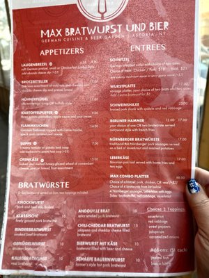 Menu photo 1 Max Bratwurst und Bier Astoria, NY Menu photo 1 Max Bratwurst und Bier Astoria, NY
