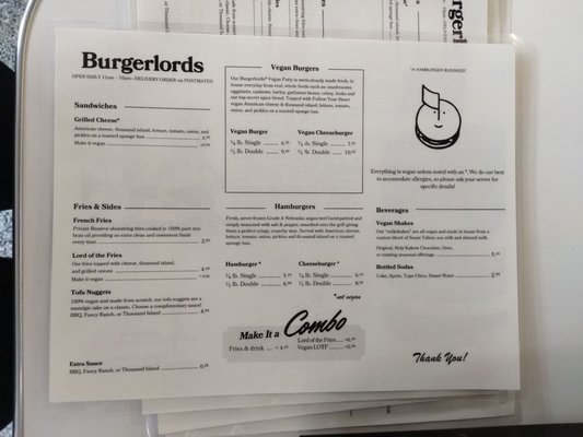 Menu photo 7 Burgerlords - Highland Park Los Angeles, CA