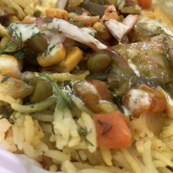 Indian King Biryani House - Watch out for that HOT SAUCE, it takes over the entire flavor...next time I'll avoid it! - Food Trucks Near Me - New York, New York