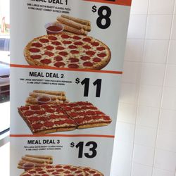 Little Caesars - The cheese pizza is 5.00 but it's not pictured here.