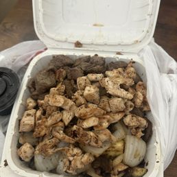 Chicken and steak plate