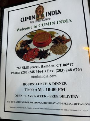 Menu photo 2 Cumin India Hamden, CT
