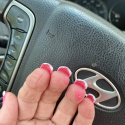 Twins Nail - This is my other hand I was not impressed and she flat out refused to do dip on the tips