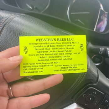 Webster's Bees - Pest Control Near Me - Downey, California Webster's Bees - Pest Control Near Me - Downey, California