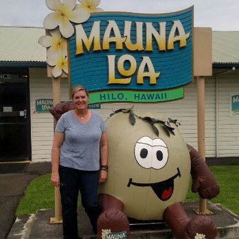 Mauna Loa Macadamia Nut - Mascot in front of the gift shop - Chocolatiers & Shops Near Me - Keaau, Hawaii Mauna Loa Macadamia Nut - Mascot in front of the gift shop - Chocolatiers & Shops Near Me - Keaau, Hawaii