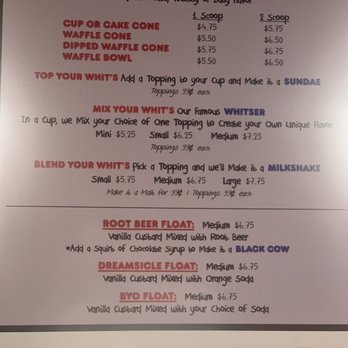 Whit's - menu 6/9/23 - Desserts Near Me - Land O' Lakes, Florida Whit's - menu 6/9/23 - Desserts Near Me - Land O' Lakes, Florida