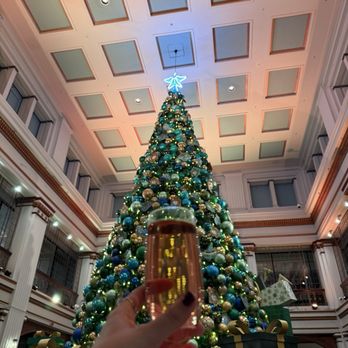 The Marshall Field's Walnut Room - poinsettia drink - American Near Me - Chicago, Illinois The Marshall Field's Walnut Room - poinsettia drink - American Near Me - Chicago, Illinois
