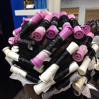 Bridget's Hair Studio - Rod set on relaxed hair for a carefree busy weekend! Before - Hair Salons Near Me - Stafford, Texas Bridget's Hair Studio - Rod set on relaxed hair for a carefree busy weekend! Before - Hair Salons Near Me - Stafford, Texas