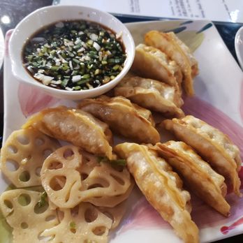eHotPot - Chicken Potstickers and I forget the root veggie on the side - Hot Pot Near Me - Tucson, Arizona