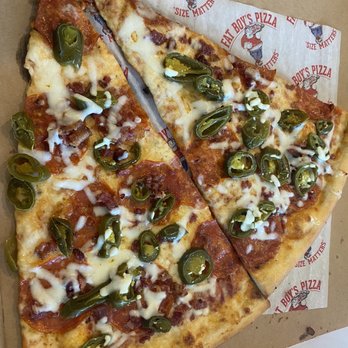 Fat Boys Pizza - Pepperoni slice plus pepperoni+jalapeño - Pizza Near Me - Baton Rouge, Louisiana