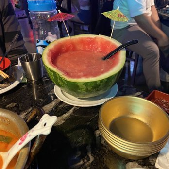 One Shot Pocha - Watermelon soju - Korean Near Me - Houston, Texas