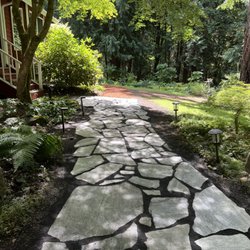 Island Details Landscape & Maintenance - Beautiful new slate entry path