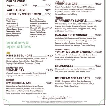 Milton’s Ice Cream Parlor - Menu - Ice Cream & Frozen Yogurt Near Me - Hershey, Pennsylvania Milton’s Ice Cream Parlor - Menu - Ice Cream & Frozen Yogurt Near Me - Hershey, Pennsylvania