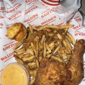 Waldo's Chicken & Beer - Dark chicken 1/4 piece . Mac n cheese and fries - Chicken Shop Near Me - Auburn, Alabama