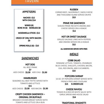 Mountain Spirits Tavern - Menu on 7/10/21 - Pubs Near Me - Newbury, New Hampshire