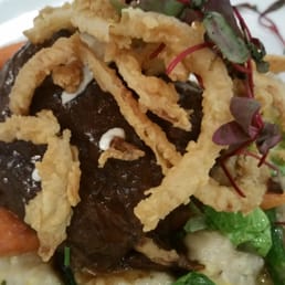 Food Man's lunch 5/4/16. Boneless braised short rib, no fat. Terrific. All for $10 bucks. Food Man's lunch 5/4/16. Boneless braised short rib, no fat. Terrific. All for $10 bucks.