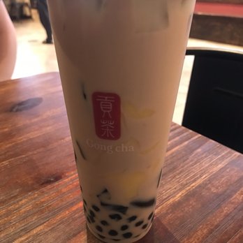 Gong Cha - Earl Grey Milk Tea with 3J's - Bubble Tea Near Me - Houston, Texas Gong Cha - Earl Grey Milk Tea with 3J's - Bubble Tea Near Me - Houston, Texas