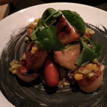 Patente et Machin - Scallops and braised pork belly. - Canadian (New) Near Me - Quebec City, Quebec Patente et Machin - Scallops and braised pork belly. - Canadian (New) Near Me - Quebec City, Quebec