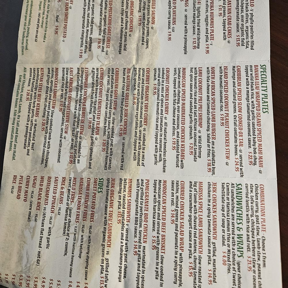 Jambo Cafe - Main Menu - Caribbean Near Me - Santa Fe, New Mexico Jambo Cafe - Main Menu - Caribbean Near Me - Santa Fe, New Mexico