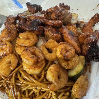 Tokyo Hibachi - H5. Hibachi Chicken and shrimp with lo mein noodles - Japanese Near Me - Georgetown, South Carolina Tokyo Hibachi - H5. Hibachi Chicken and shrimp with lo mein noodles - Japanese Near Me - Georgetown, South Carolina