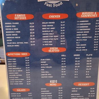 Frankie's - Menu board - Hot Dogs Near Me - Plainville, Connecticut Frankie's - Menu board - Hot Dogs Near Me - Plainville, Connecticut