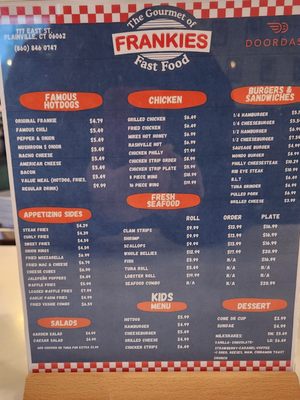 Menu photo 1 Frankie's Plainville, CT Menu photo 1 Frankie's Plainville, CT