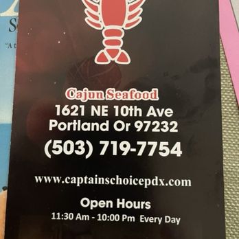 Captain’s Choice Cajun Seafood - Takeout menu. - Cajun/Creole Near Me - Portland, Oregon Captain’s Choice Cajun Seafood - Takeout menu. - Cajun/Creole Near Me - Portland, Oregon