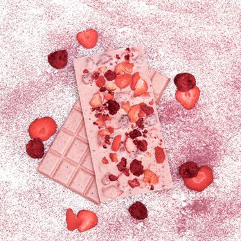 Edelweiss Chocolates - Organic freeze dried strawberry and raspberry with creamy white chocolate. - Candy Stores Near Me - Beverly Hills, California Edelweiss Chocolates - Organic freeze dried strawberry and raspberry with creamy white chocolate. - Candy Stores Near Me - Beverly Hills, California