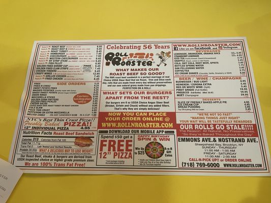 Menu photo 1 Roll-N-Roaster Brooklyn, NY Menu photo 1 Roll-N-Roaster Brooklyn, NY