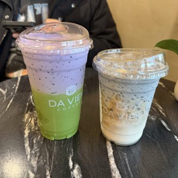 Da Vien Coffee - Ube Matcha Latte and Sesame Latte with oat milk - Coffee & Tea Near Me - Rosemead, California