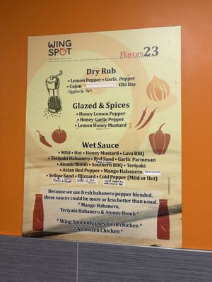 Menu photo 2 Wing Spot Hamilton Township, NJ