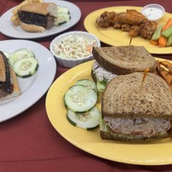 The Cambridge House Brew Pub - Brisket Sandwich, Wings, Chicken Salad Sandwich, Sweet Fries, Cole Slaw