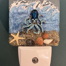 my custom night light with real shells and sand my custom night light with real shells and sand