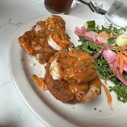 Say Cheese Grilled Cheese - Shrimp Risotto cake stackers