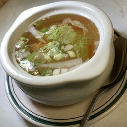 Delightful, complimentary Tofu Soup to celebrate their 1st Anniversary. (Vegan)