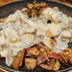 The Hen and The Hog - Meat Lovers Breakfast Skillet. Wow! Large variety of tender flavorful meats, and the potatoes nicely soaked up all the meat juices too!