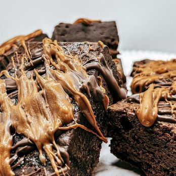 Wake and Bake - chocolate brownies with peanut butter drizzle - Coffee & Tea Near Me - El Paso, Texas Wake and Bake - chocolate brownies with peanut butter drizzle - Coffee & Tea Near Me - El Paso, Texas