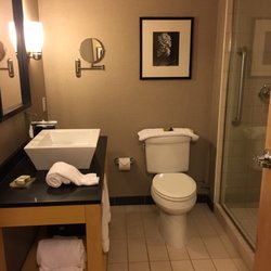 Cambria Hotel Traverse City - Spacious bathroom.