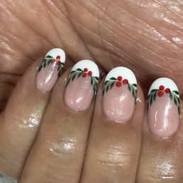 Catherine always does an excellent job on my nails! Here is a picture of my Christmas nails! I love them! They are so dainty and perfect! Catherine always does an excellent job on my nails! Here is a picture of my Christmas nails! I love them! They are so dainty and perfect!