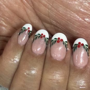 Chrome Nail Bar - Catherine always does an excellent job on my nails! Here is a picture of my Christmas nails! I love them! They are so dainty and perfect! - Waxing Near Me - Anaheim, California Chrome Nail Bar - Catherine always does an excellent job on my nails! Here is a picture of my Christmas nails! I love them! They are so dainty and perfect! - Waxing Near Me - Anaheim, California