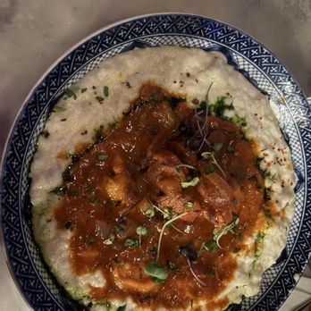 Blue Door Kitchen & Garden - Shrimp & Grits - American Near Me - Chicago, Illinois Blue Door Kitchen & Garden - Shrimp & Grits - American Near Me - Chicago, Illinois